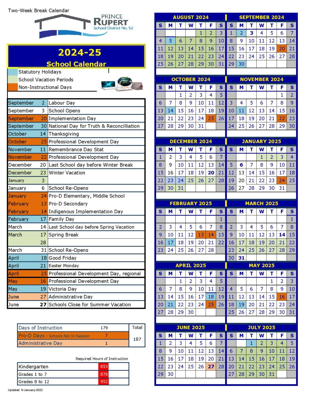 District School Calendar | SD52 Website